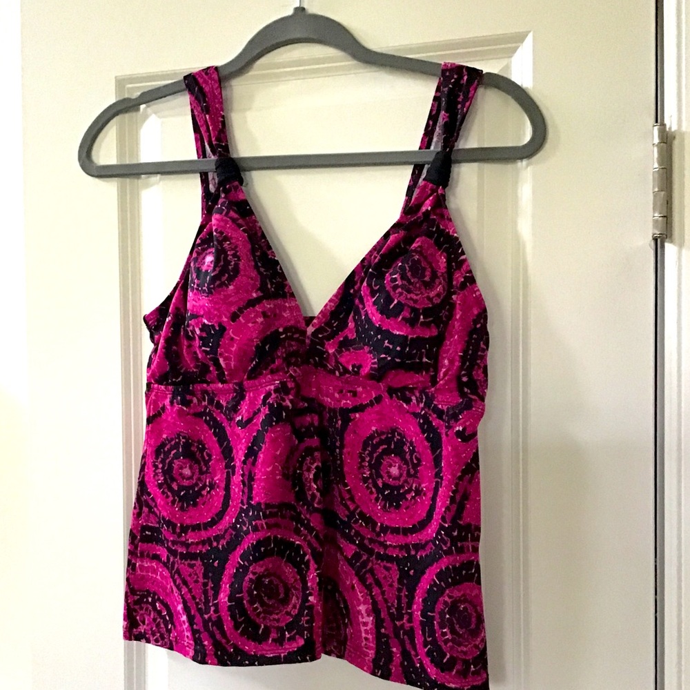 Swimsuit Separate Top - Black and pink